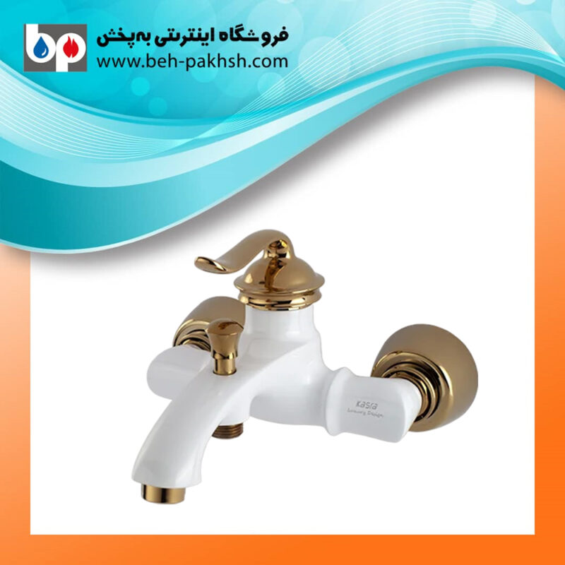 خرید شیر حمام دانوب کسری سفید طلایی