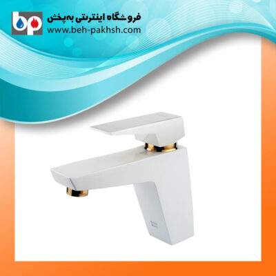 خرید شیر روشویی کوتاه کنکورد کسری سفید طلایی