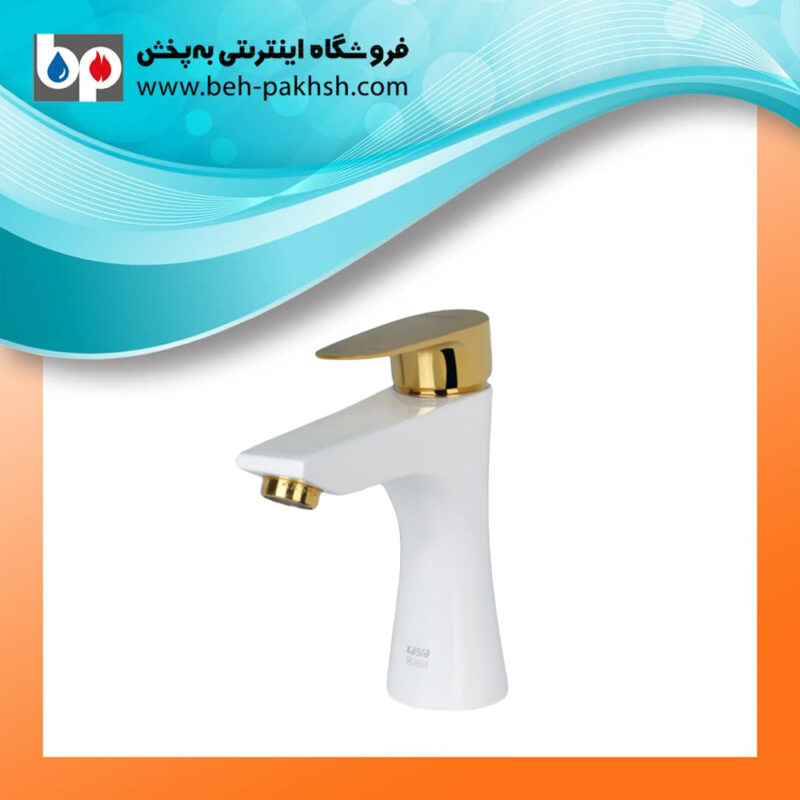خرید شیر روشویی الیزابت کسری سفید طلایی